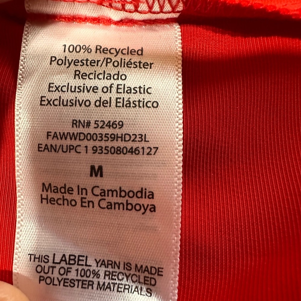 Free Assembly Red Dress Spaghetti Strap Smocked Bodice Tiered Midi M - Picture 16 of 17